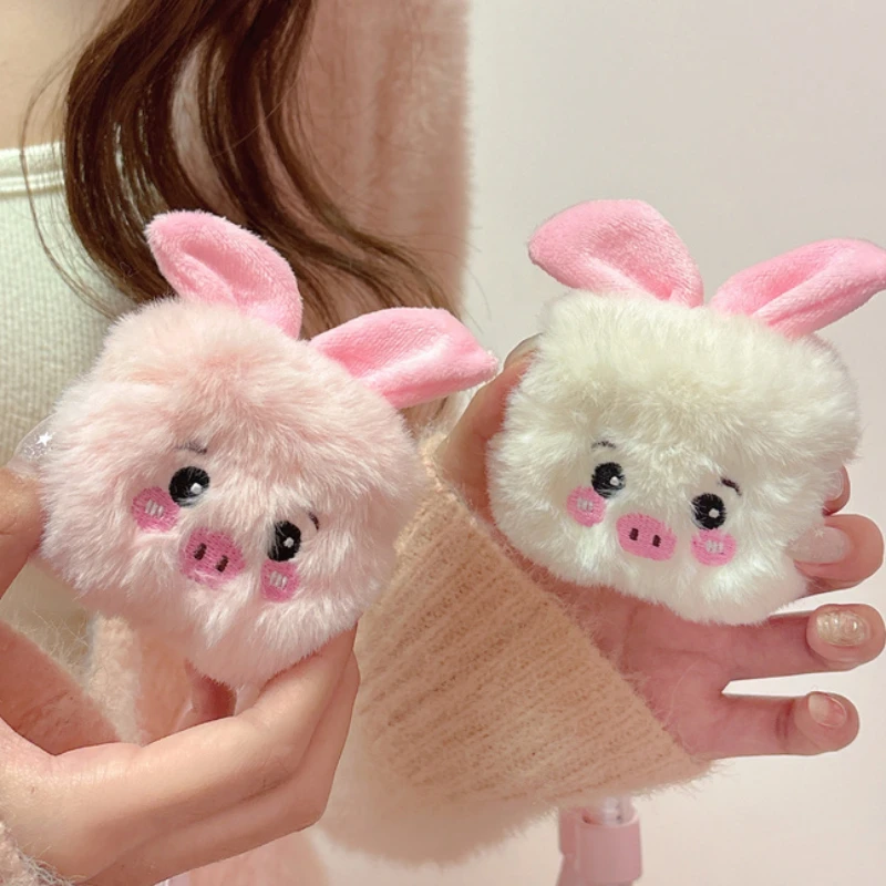 Cute Fluffy little pig Headset Case For Apple Airpods 1 2 3 4 Pro 2 Cover Silicone Headphones Cases For Air pods Earphone Funda