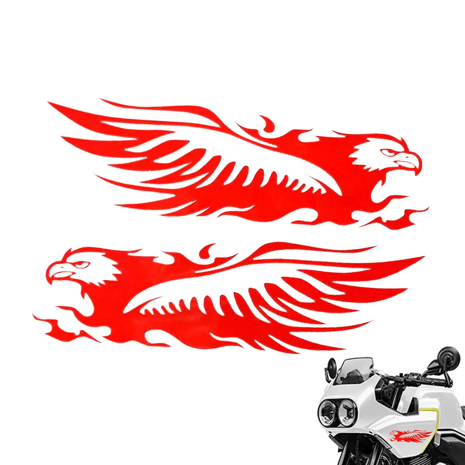 

Motorcycle Decal Decal Stickers For Cars Eagle Design Waterproof Self-Adhesive Reflective Tape Decoration Patch For Helmet Truck