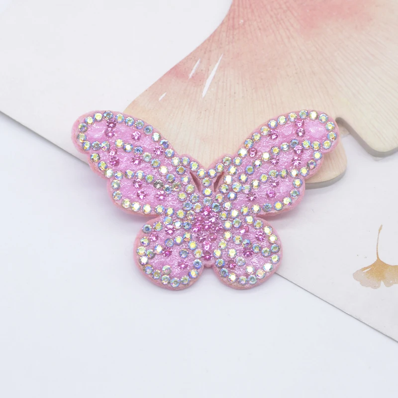10 pezzi di toppe a farfalla colorate con strass per vestiti fai da te, decorazioni per cucire, copricapi, fascia per capelli, accessori per