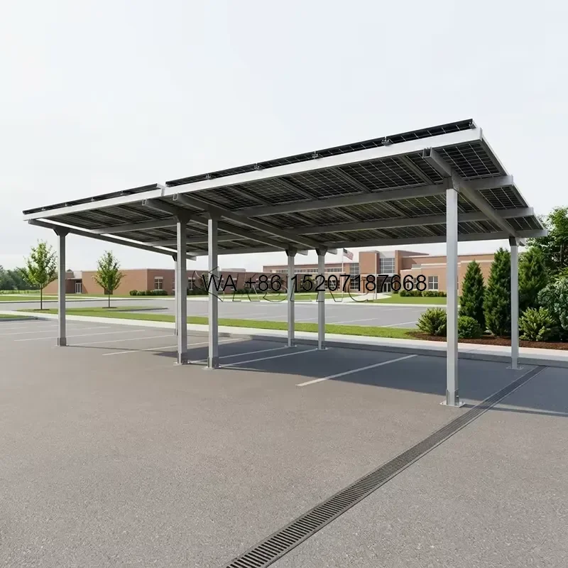 Wmwmnu Aluminum Solar Carport Mounting System for Strong Structural Stability and Efficient Solar Energy Generation