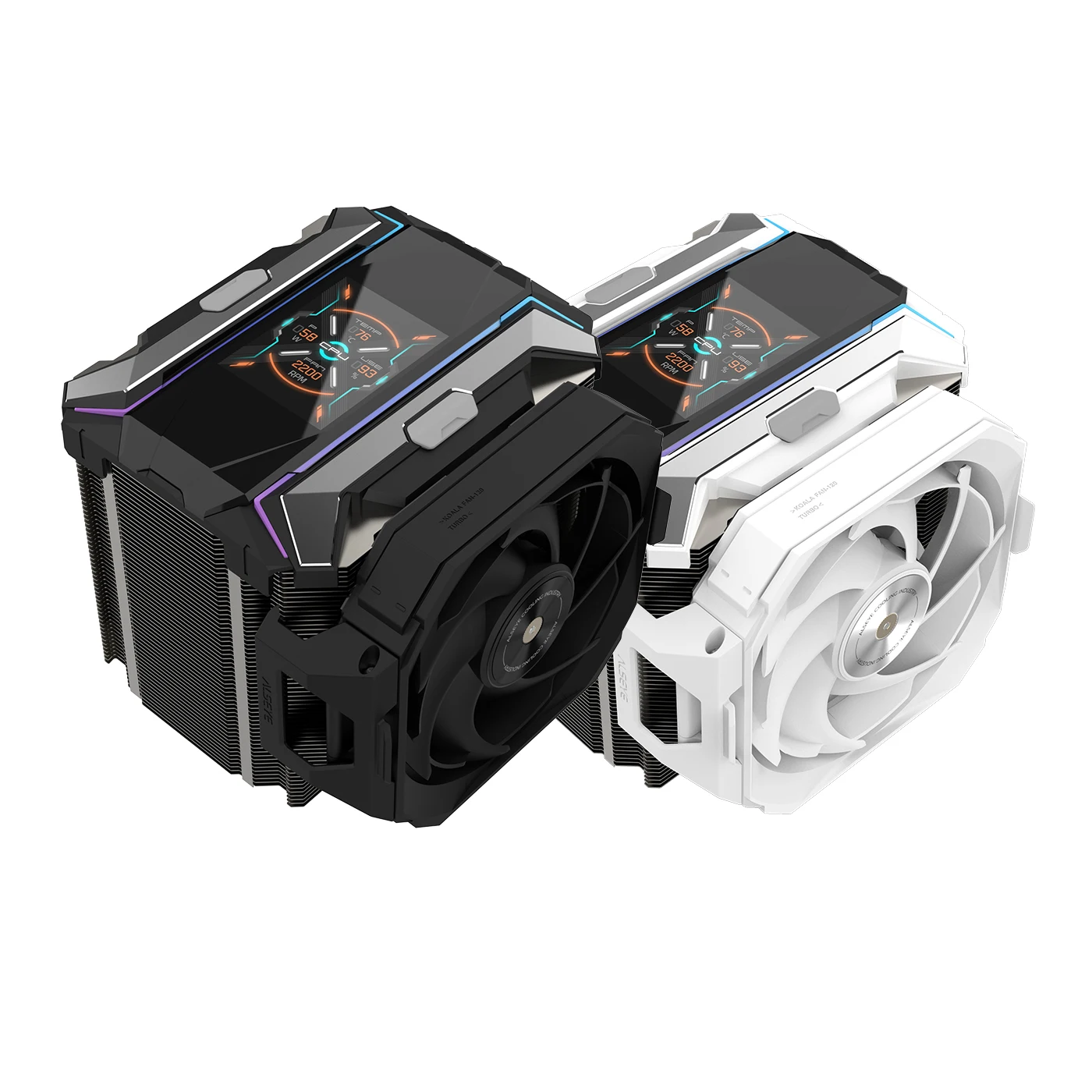 ALSEYE I600 PRO Air-cooled cpu radiator 2.83-inch screen 6 heat pipes with dual platform clamps Low-noise dual fans