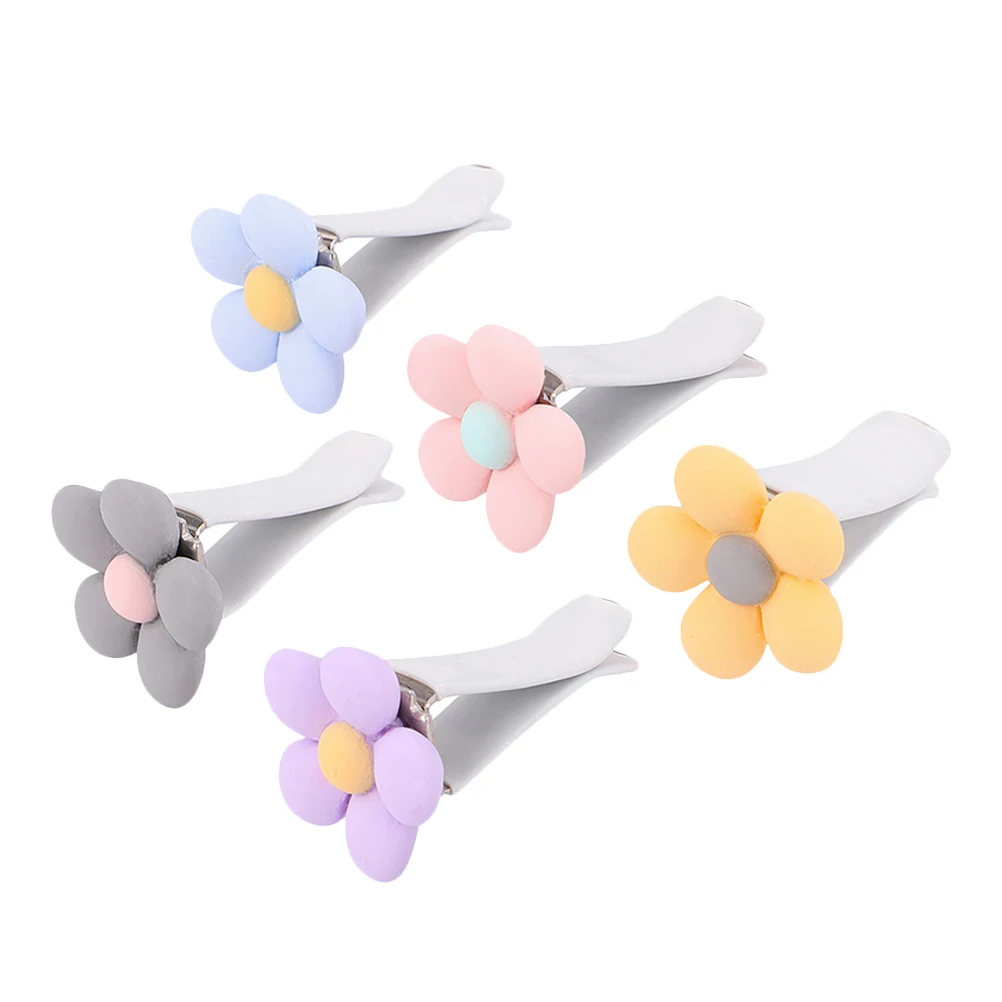 

5 Pcs Air Outlet Clips ABS Car Decorations Lightweight Women Flower Freshener Vent Accessories Non Fade Hardness Car Fragrance