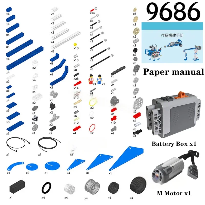 STEM 9686 piezas técnicas programación multitecnología estudiantes educativos aprender DIY bloques de construcción ladrillo potencia chico juguetes regalos
