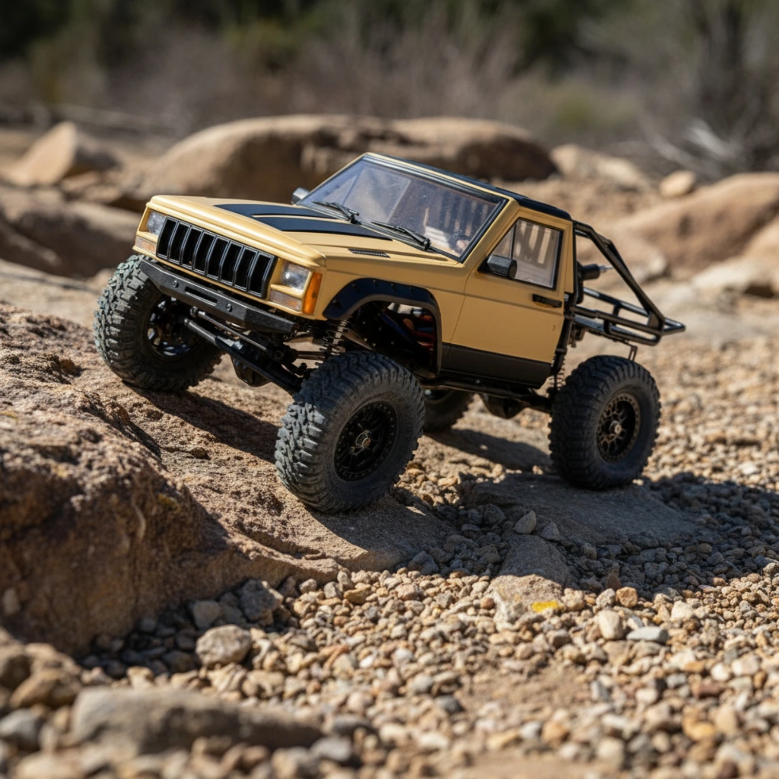 RC Crawler Body Shell with Roll Cage Hard Plastic Crawler Body Shell with Roll Cage Unassembled DIY for Hobbyists, Trail Riding