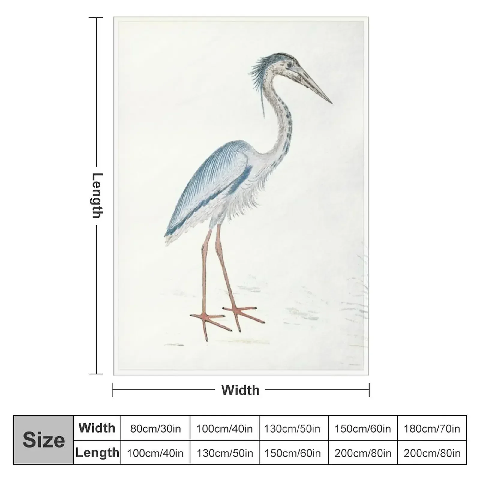 Heron Throw Blanket Decorative Sofa Sofa warm for winter for winter Summer Decoratives Blankets