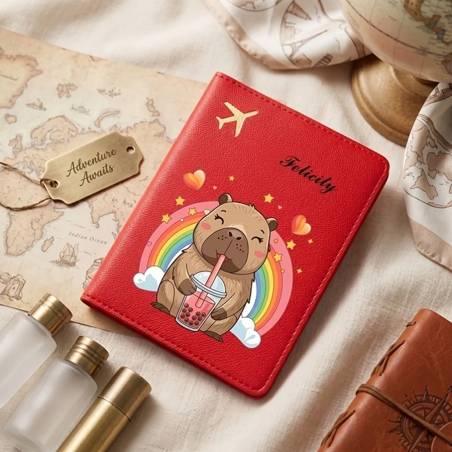 1pc Custom Passport Holder Travel Special with Name, Personalized Passport Holder, Customizable Ticket Wallet, Birthday Gift