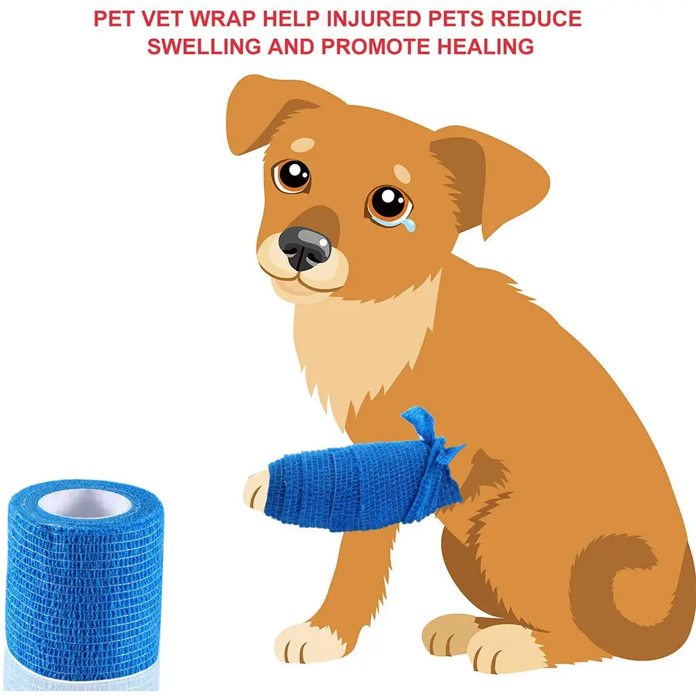 3Pcs Skin-Friendly Non-Woven Elastic Wrap Self-Adhesive No-Hair-Stick Bandage for Gaming Sports Injury Protection First Aid Tape