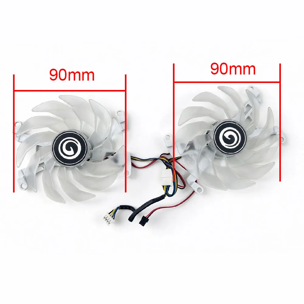 Transparency Cooling Fan 90mm 4pin white LED For GALAX GeForce RTX 3050 Overseas Edition video card fans