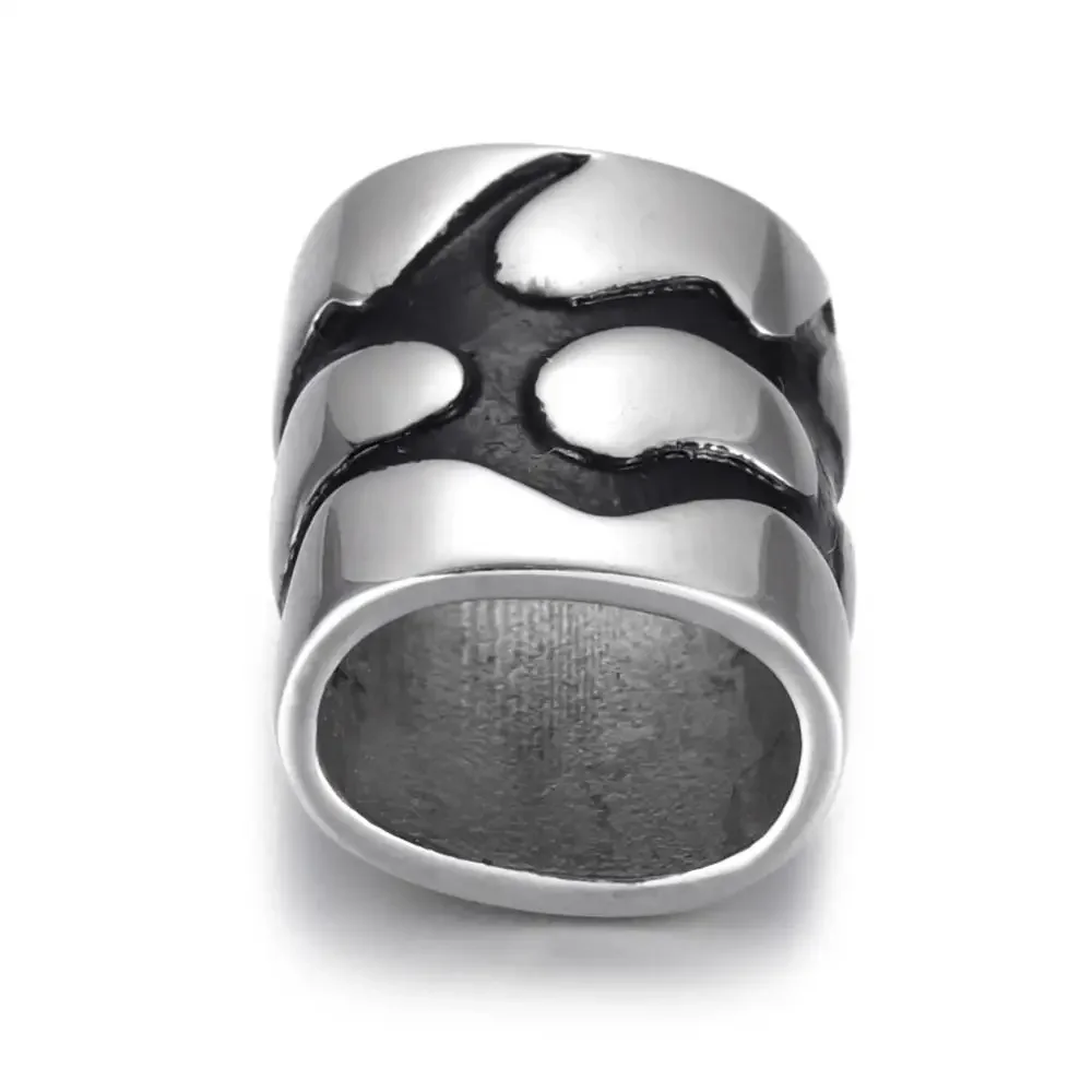 Stainless Steel Slide Charms Hole 11x8mm for Charm Bracelet Making Leather Jewelry DIY Slider Bead Findings