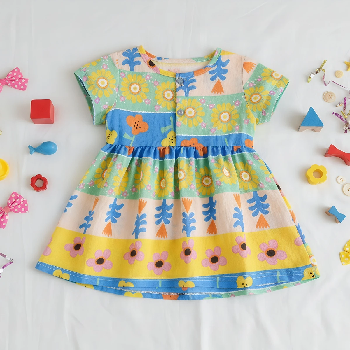 Baby Girls Casual Dresses Summer Sweet Children Kids Dresses Fashion Beach