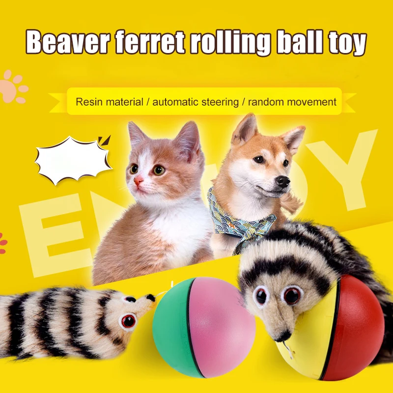 Beaver Ball Toy Electric Beaver Weasel Toy Rolling Ball Jump Toys Moving in The Water Toys Small Animals TB Sale