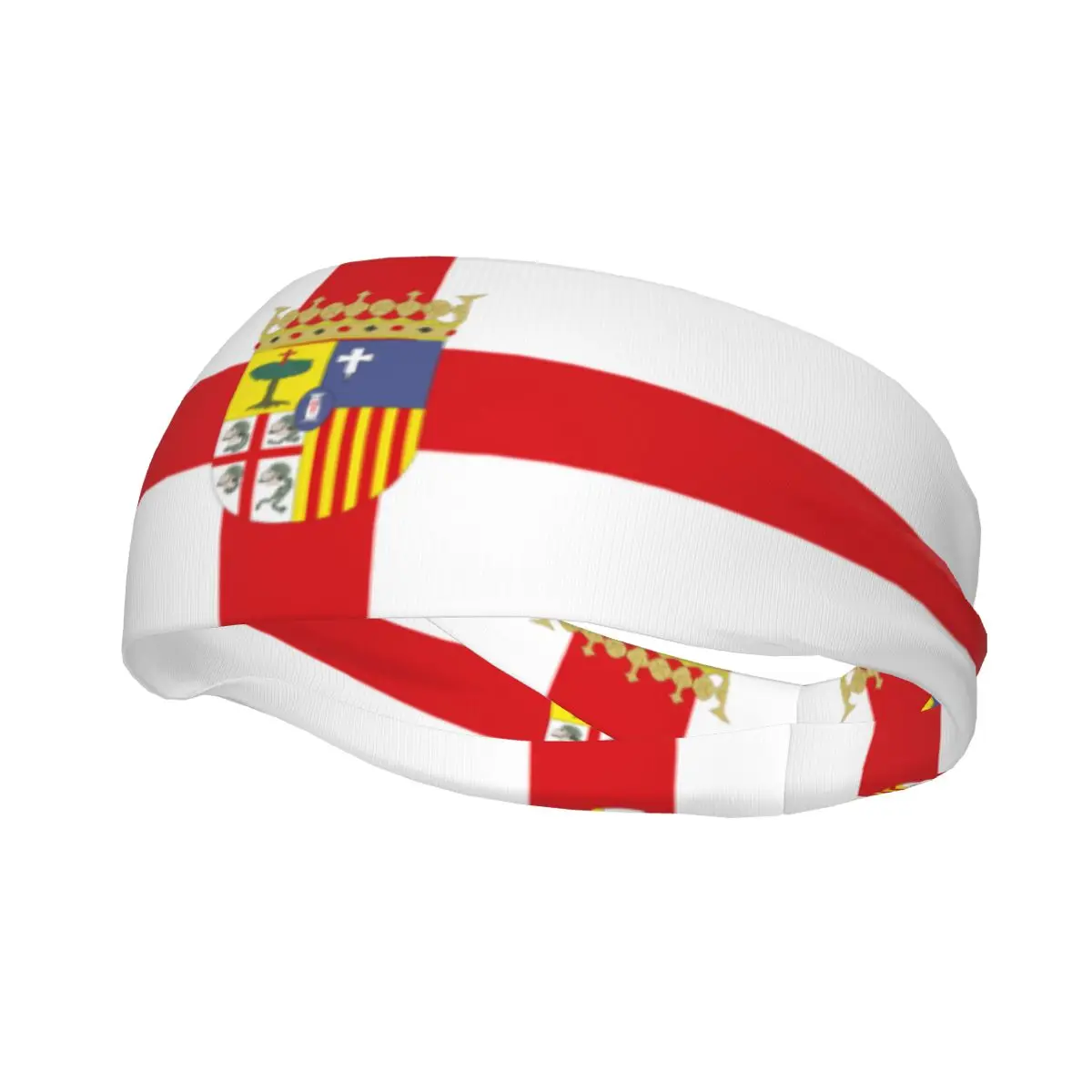 Diadema elástica con bandera de Zaragoza, diadema para yoga, diadema para maquillaje, diadema para el cabello