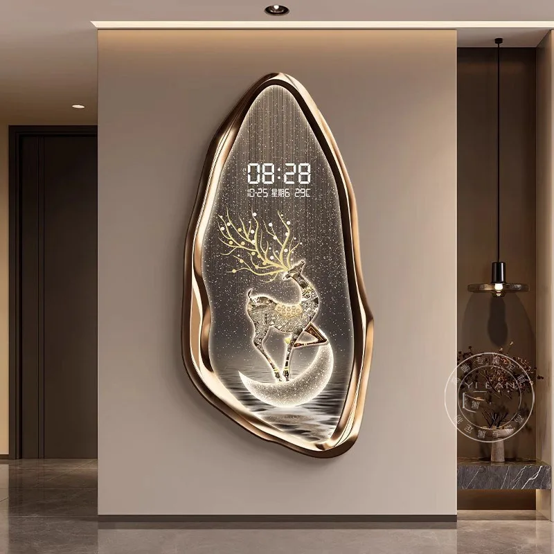 T*-Nordic Simple Clock Wall Fashion Minimalist Creative Silent Wall Watch Design Xenomorph Da Parete Ornaments Home Decor
