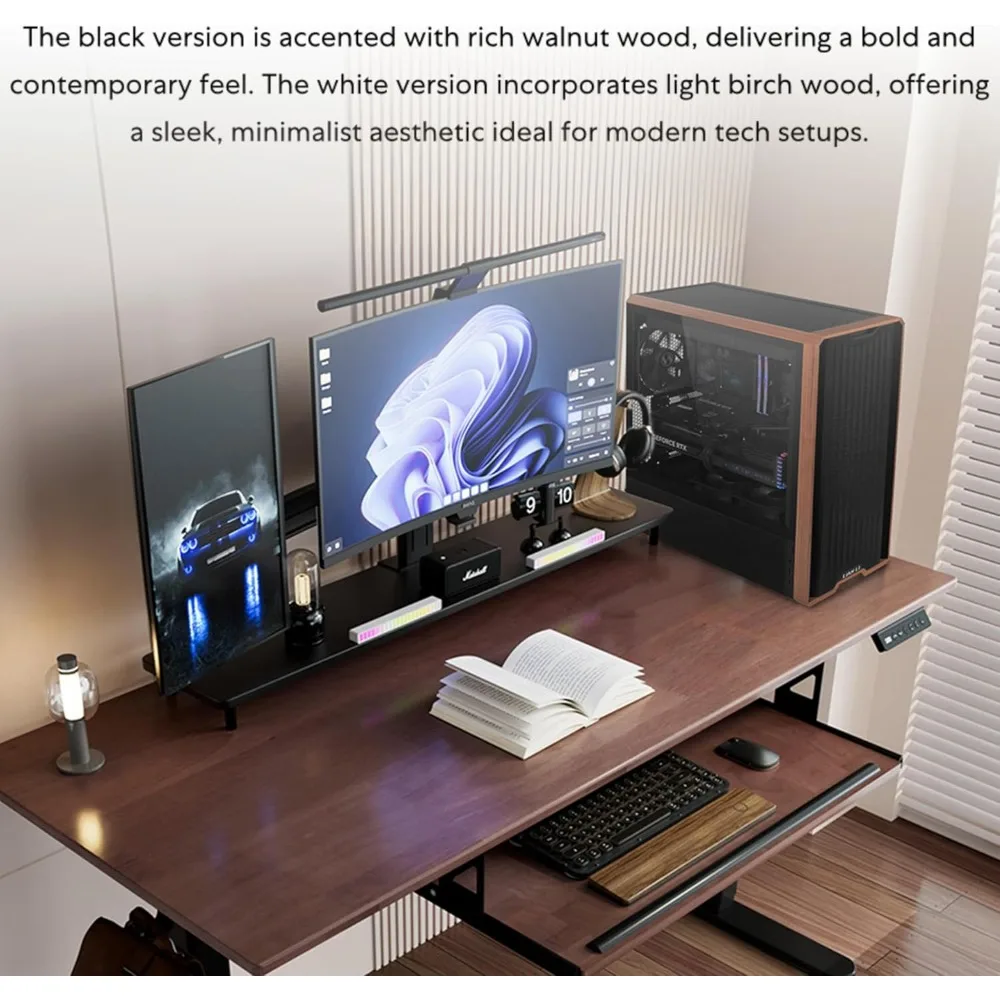 

Корпус для ПК Mid Tower ATX из натурального орехового дерева с 5 предустановленными PWM-вентиляторами, гибким кабельным менеджментом и креплением для блока питания, черный