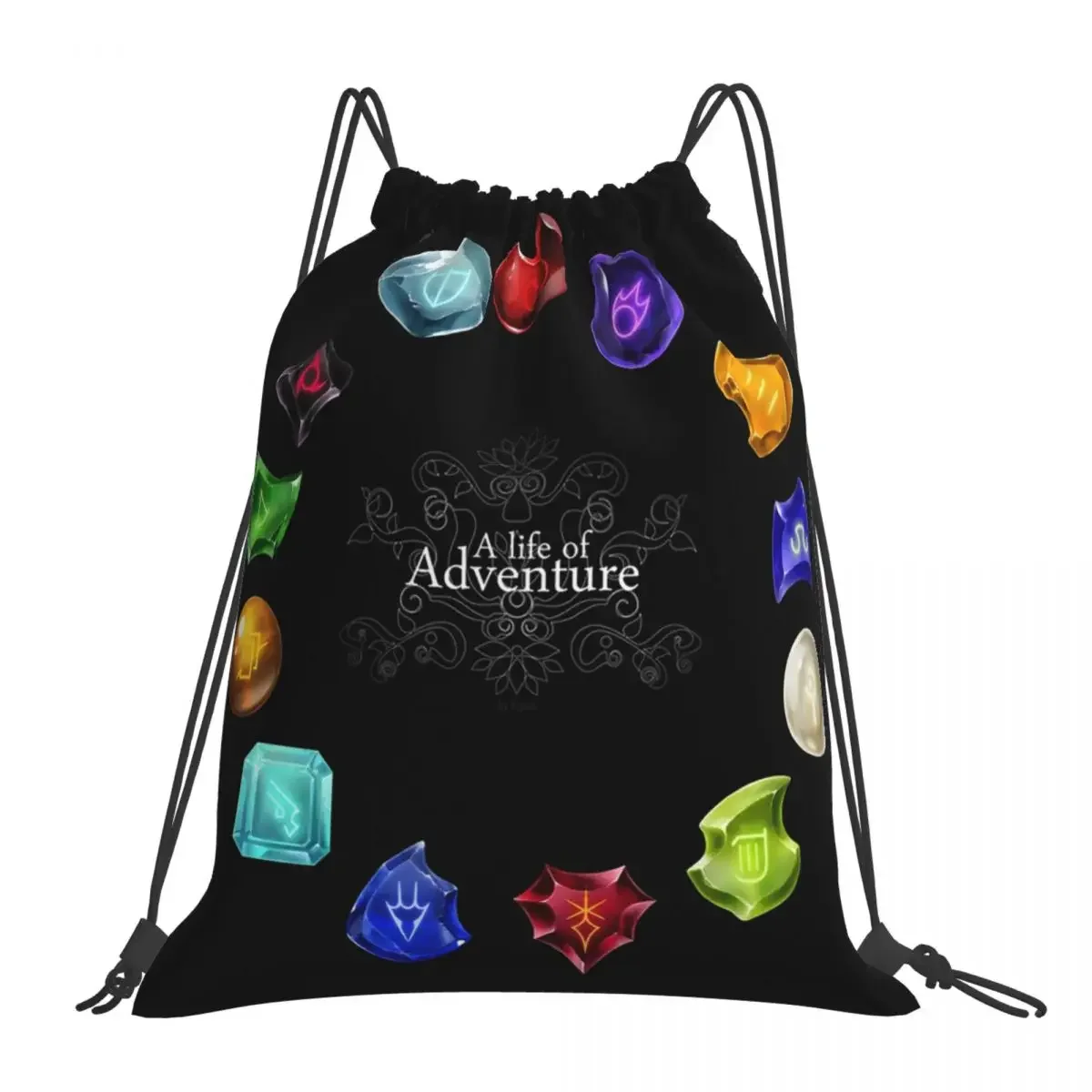 

A Life Of Adventure Backpacks Fashion Portable Drawstring Bags Drawstring Bundle Pocket Sports Bag BookBag For Travel Students