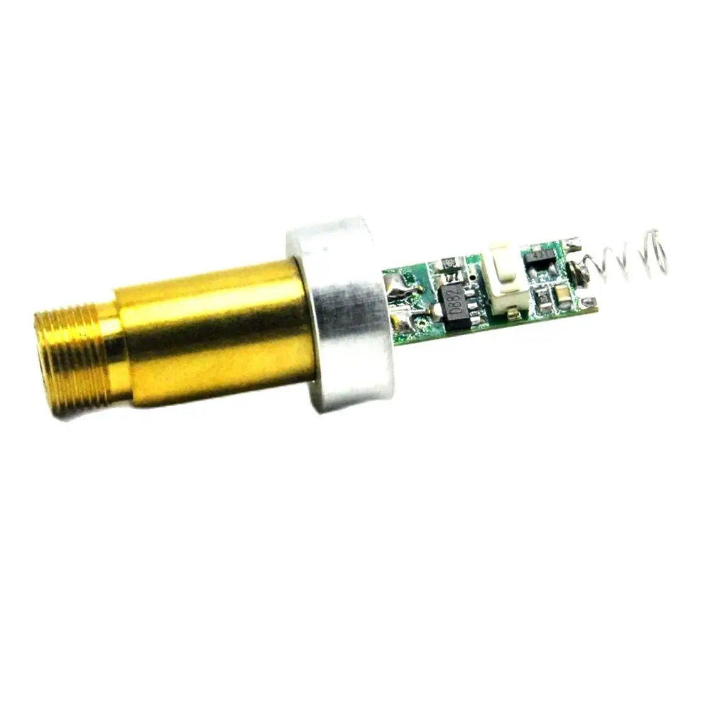 Industrial 532nm 50mw/100mw/200mW Green Laser Dot Module Diode Aluminium Heatsink Driver & Spring 3.7-4.2V  Pointer Torch DIY