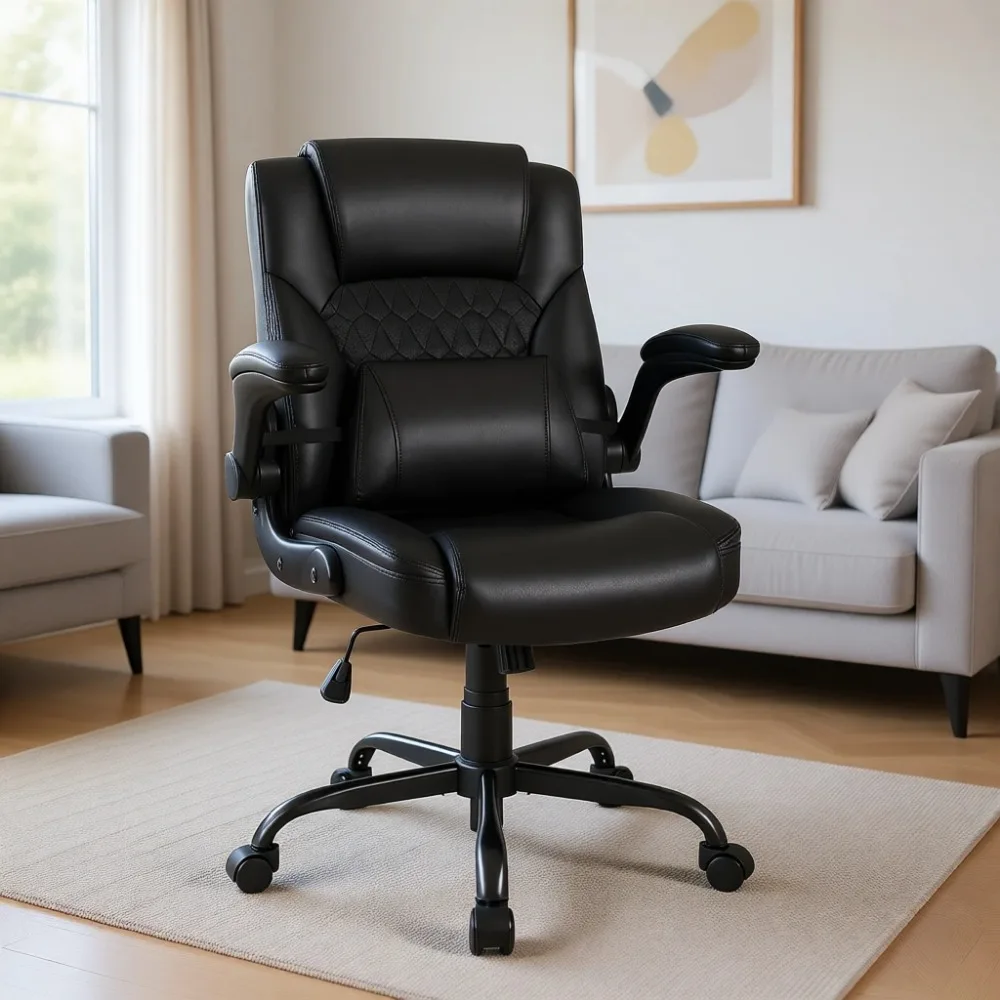 Ergonomic Home Office Chair with Lumbar Support and Adjustable Features