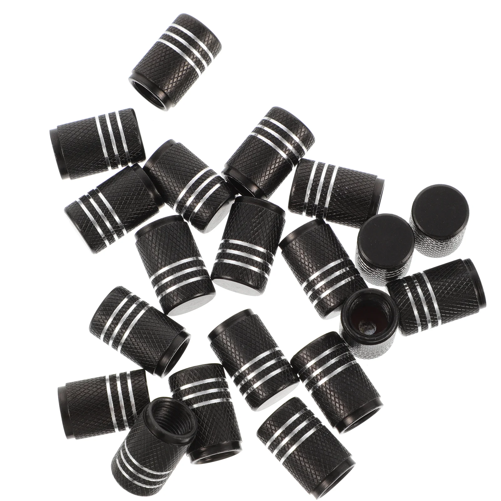 

20 Pcs Dust-proof Valve Cap Cars Bling Accessories Stainless Steel Auto Valves Tire Caps