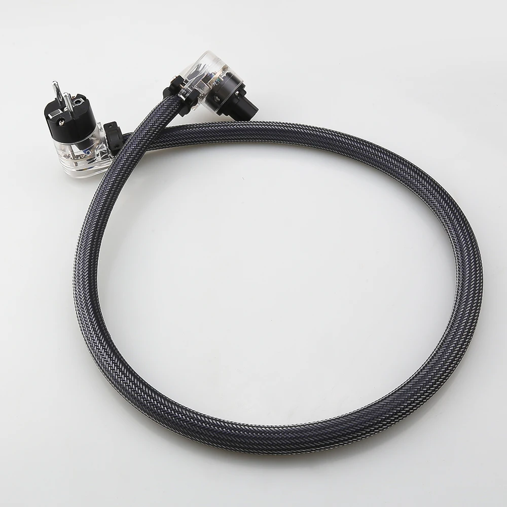 Cable de alimentación Schuko OFC de alta gama, extensión de alimentación de CA de 10AWG, 90 grados, Cable de alimentación de la UE