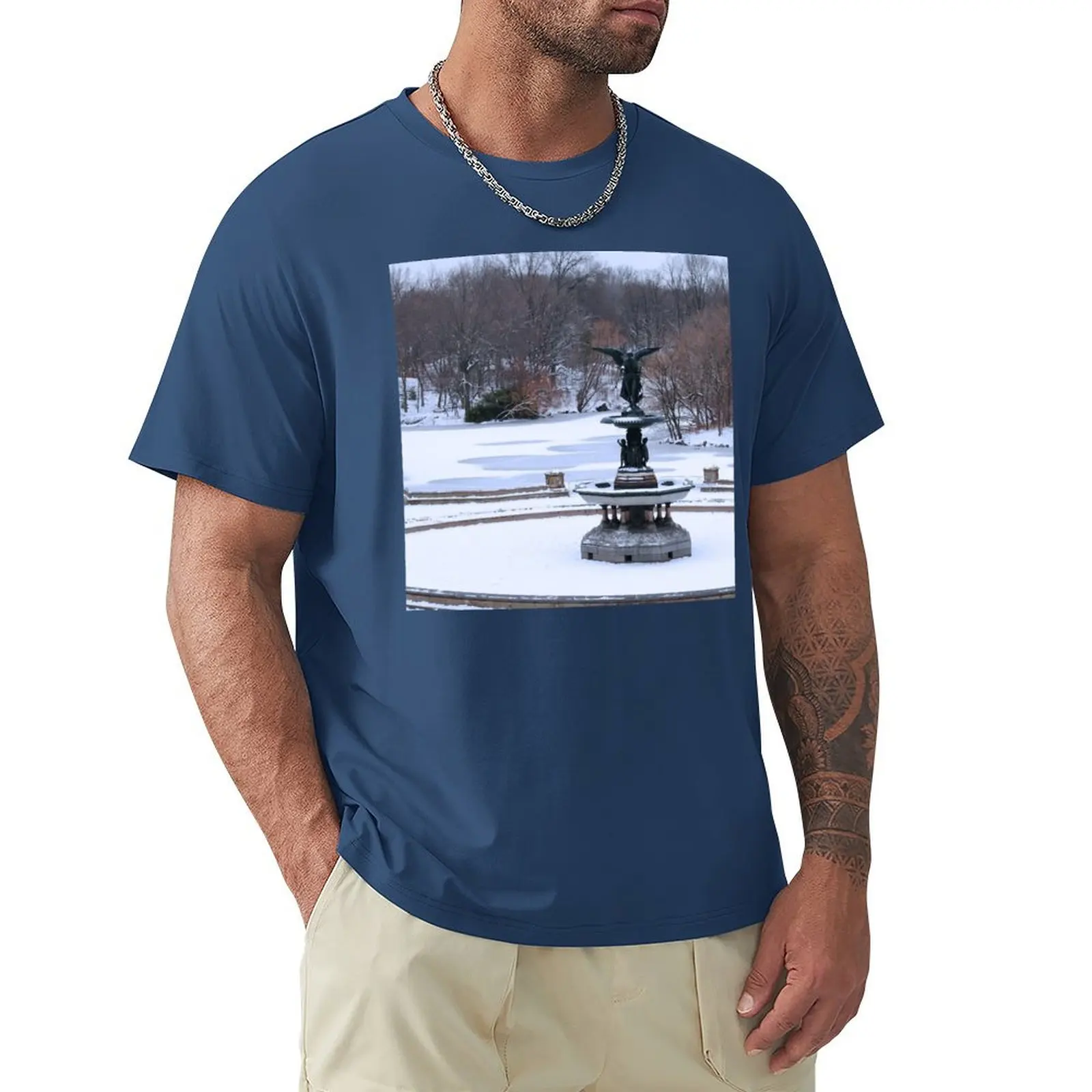 

Winter Central Park T-Shirt korean fashion sports fans quick-drying mens cotton t shirts