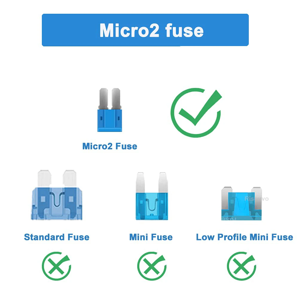 105 Pcs Micro2 Fuses ATR APT Blade Fuse (5A 7.5A 10A 15A 20A 25A 30Amp) Fuses Assortment Kit with Fuse Puller