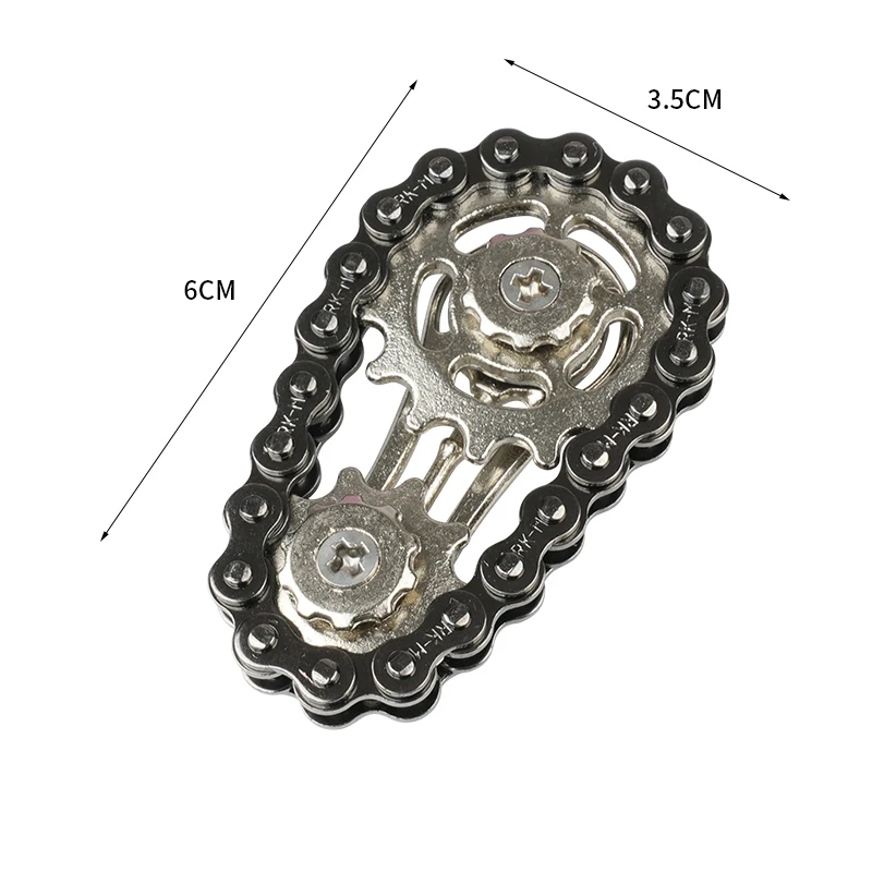 Pignons volant d'inertie gyroscope Fidget Spinner anti-stress anxiété chaînes de vélo en métal EDC Spinner Fidget jouets pour bureau adulte