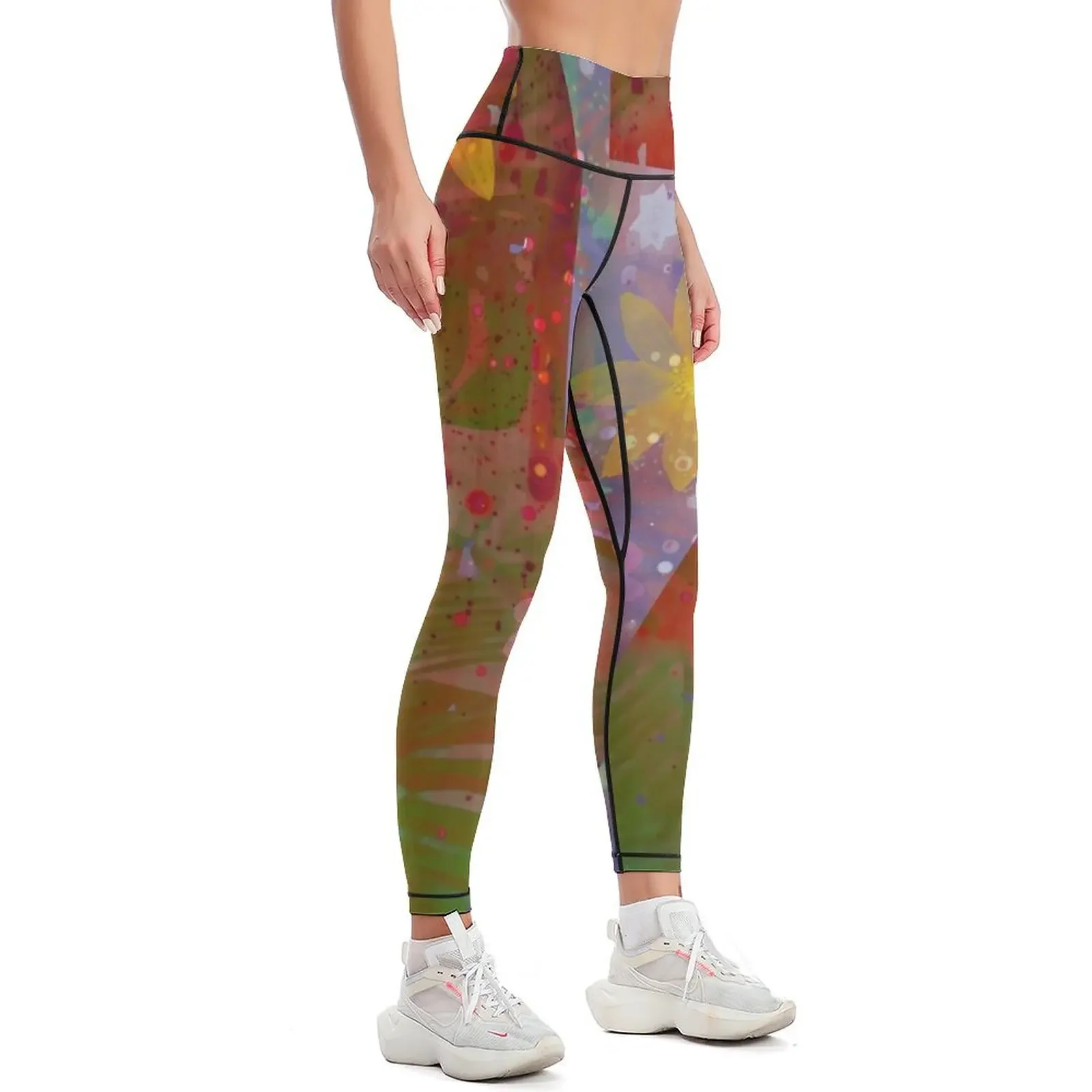 1978 floral canvas Leggings sportswear for gym Jogger pants push up tights for gym wear Womens Leggings