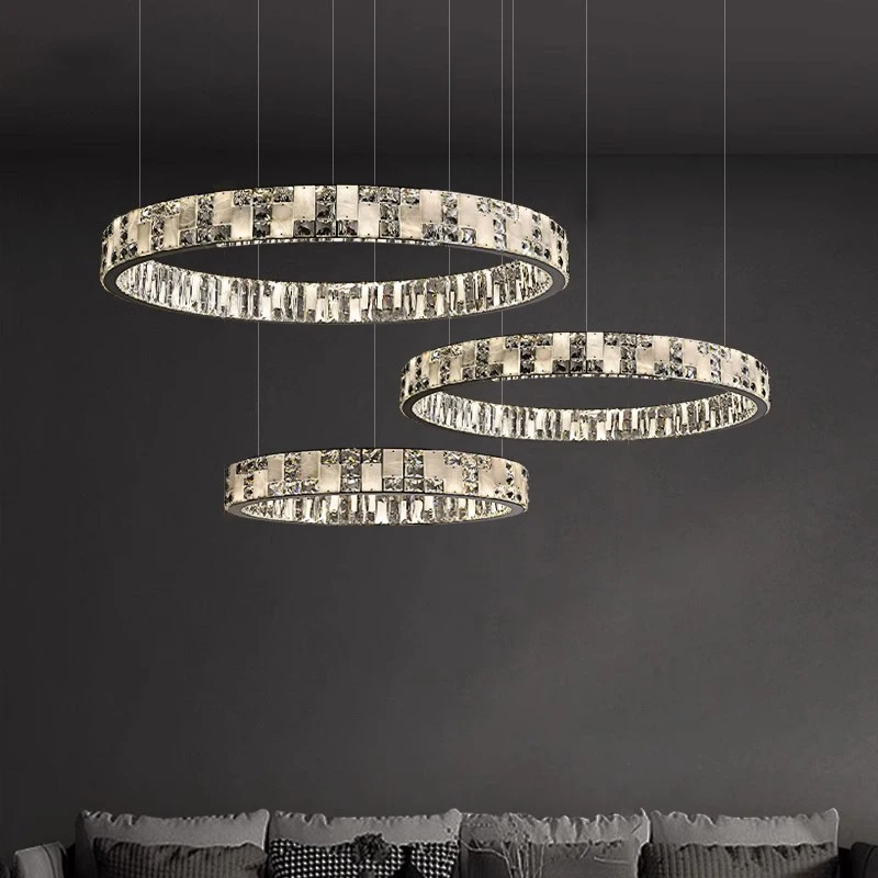 LED Golden Marble Crystal Ceiling Chandelier for Bedroom, Living Room Home Decoration, Adjustable Chandelier Wire, Customisable