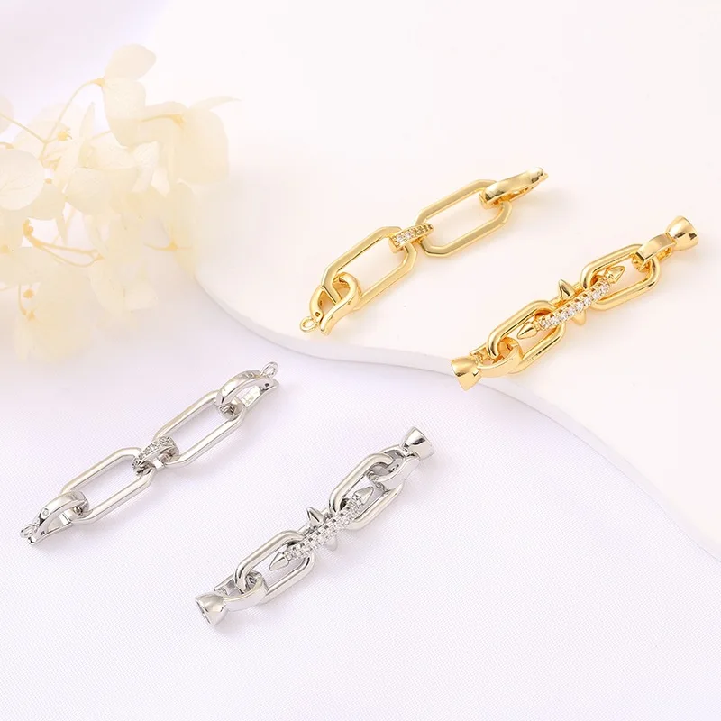 

1 Piece Copper Gold-plated Four-point Star Bullet Chain Buckle Necklace Bracelet End Connection Buckle DIY Jewelry Accessories