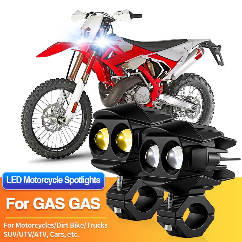

1 Set LED Universal Motorcycles Headlight Dual Color Fog Light UTV ATV for GAS GAS EC250/EC300/EX250 F/EX250/EX300/EX300 TPI