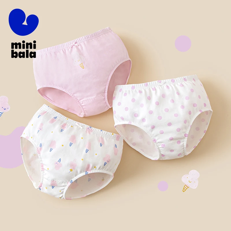 

Mini Bala Stretchable Triangle Underpants Girls New in Winter Baby Comfortable Shorts