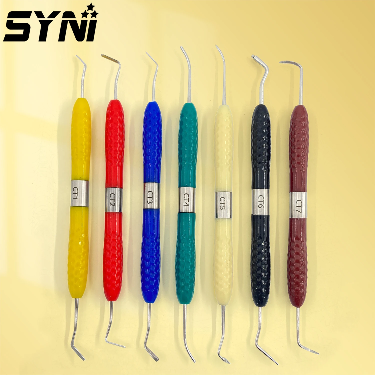 

1PC SYNI Dental Resin Filled Restorative Instrument Filler Aesthetic Restoration Knife Silicone Handle Dentistry Tools