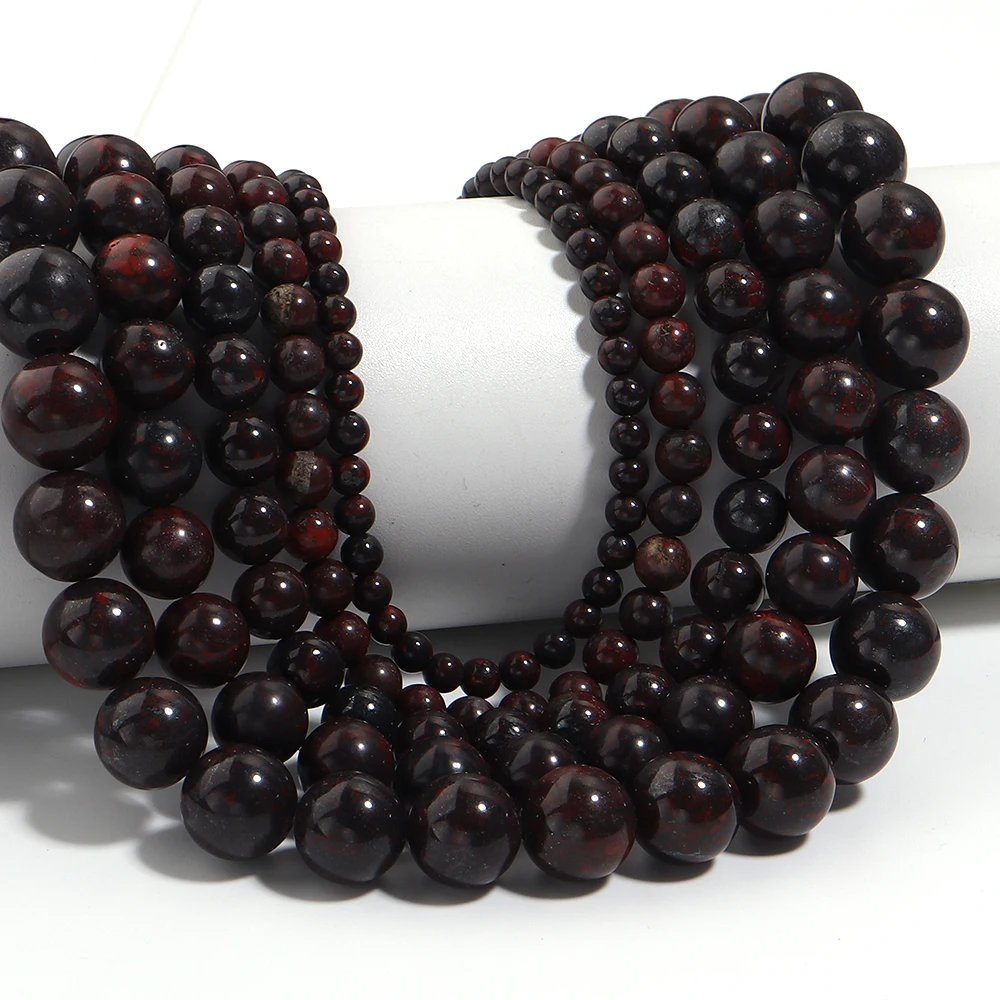 4/6/8/10/12mm Natural Stone Mahogany Obsidian Beads Round Spacer Beads for Jewelry Making Supplies DIY Bracelets Accessories view 3