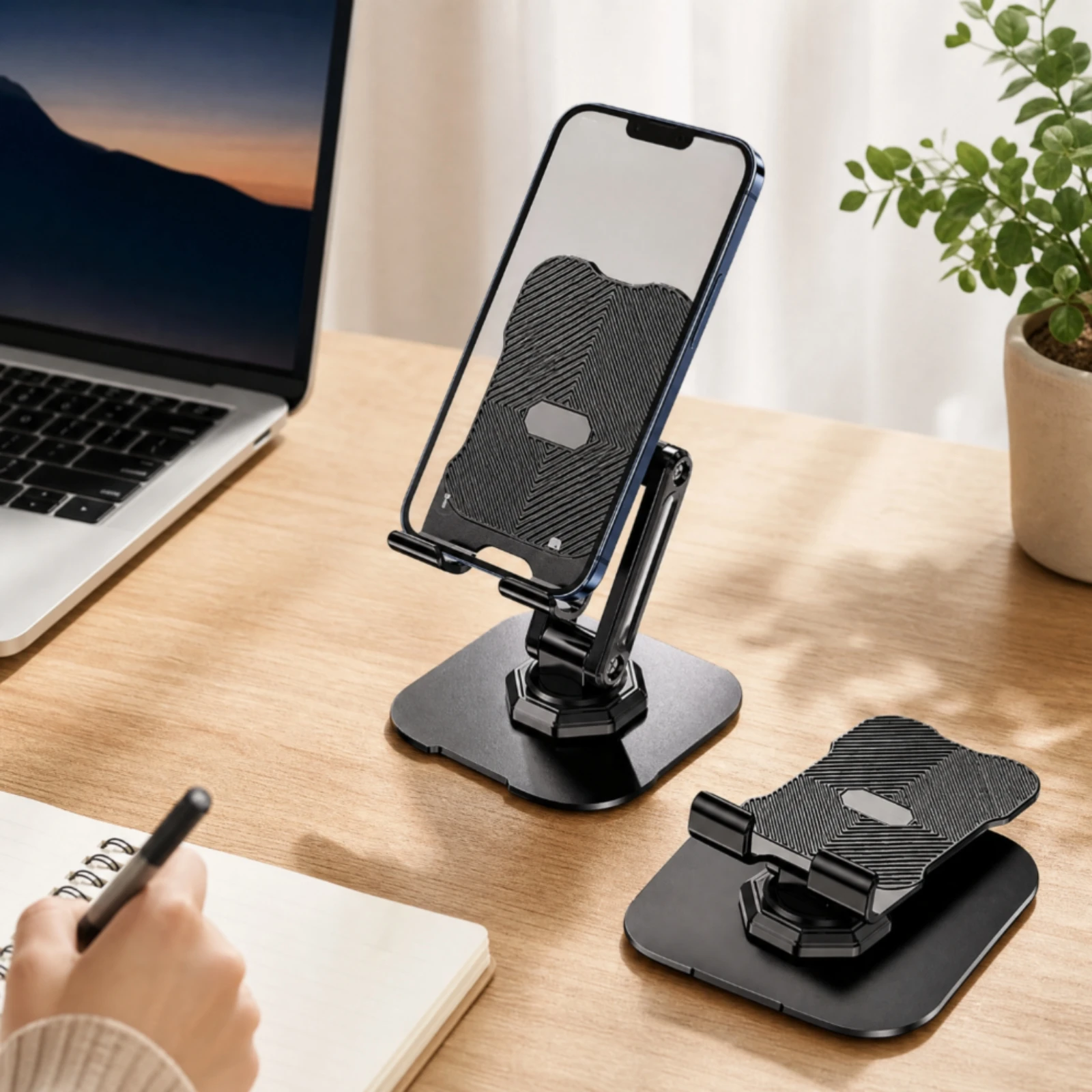 Foldable Phone and Tablet Stand Stable Height-Adjustable Desktop Device Stand Holder Lightweight Universal Compatibility 6