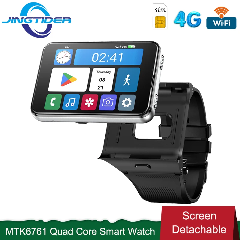 

JT 4G Smart Watch Android 11 MTK6761 Quad Core 4GB 64GB 2.88" HD Large Screen S999 Smartwatch Men Dual Cameras 2300mAh Battery