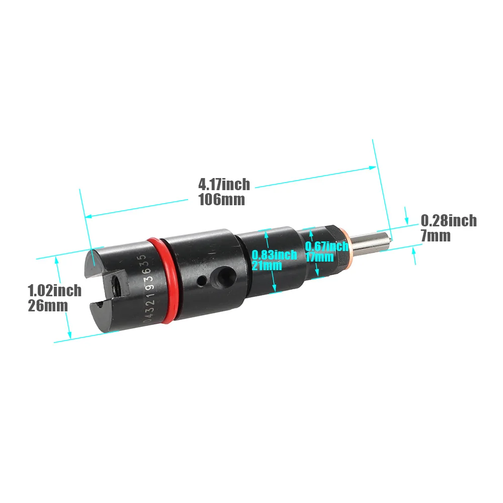 

1/6x 0432193635 Fuel Injectors RV275 24V For Dodge Ram 2500 3500 5.9L l6 Diesel 1998-2002 For Cummins 40-50 HP 5.9L Accessories