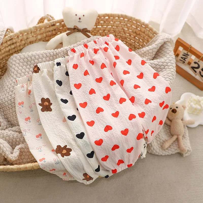 2-5Y Kids Anti Mosquito Pants for Boys and Girls  Baby Summer Casual Crops Breathable Sports Pants for Children