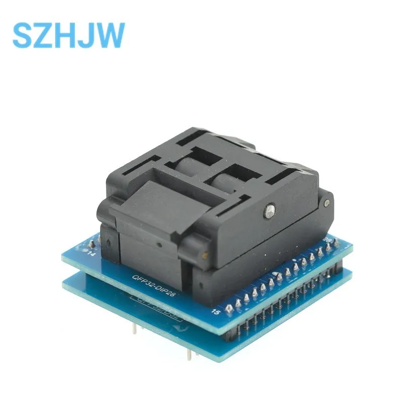 TQFP32 To DIP28 Adapter Socket LQFP32 Test Seat Support ATMEGA Series Plus Programmer