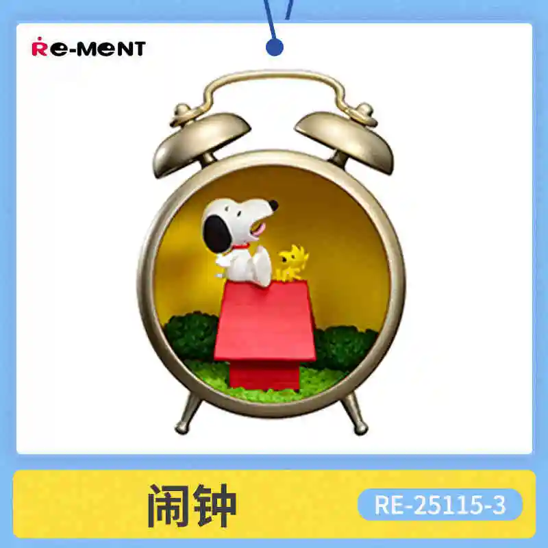 사탕 장난감 정품 Re-Ment 스누피 골동품 디오라마 컬렉션 미니어처 모델 유행 장난감 탁상 장식품 블라인드 박스 아이 선물