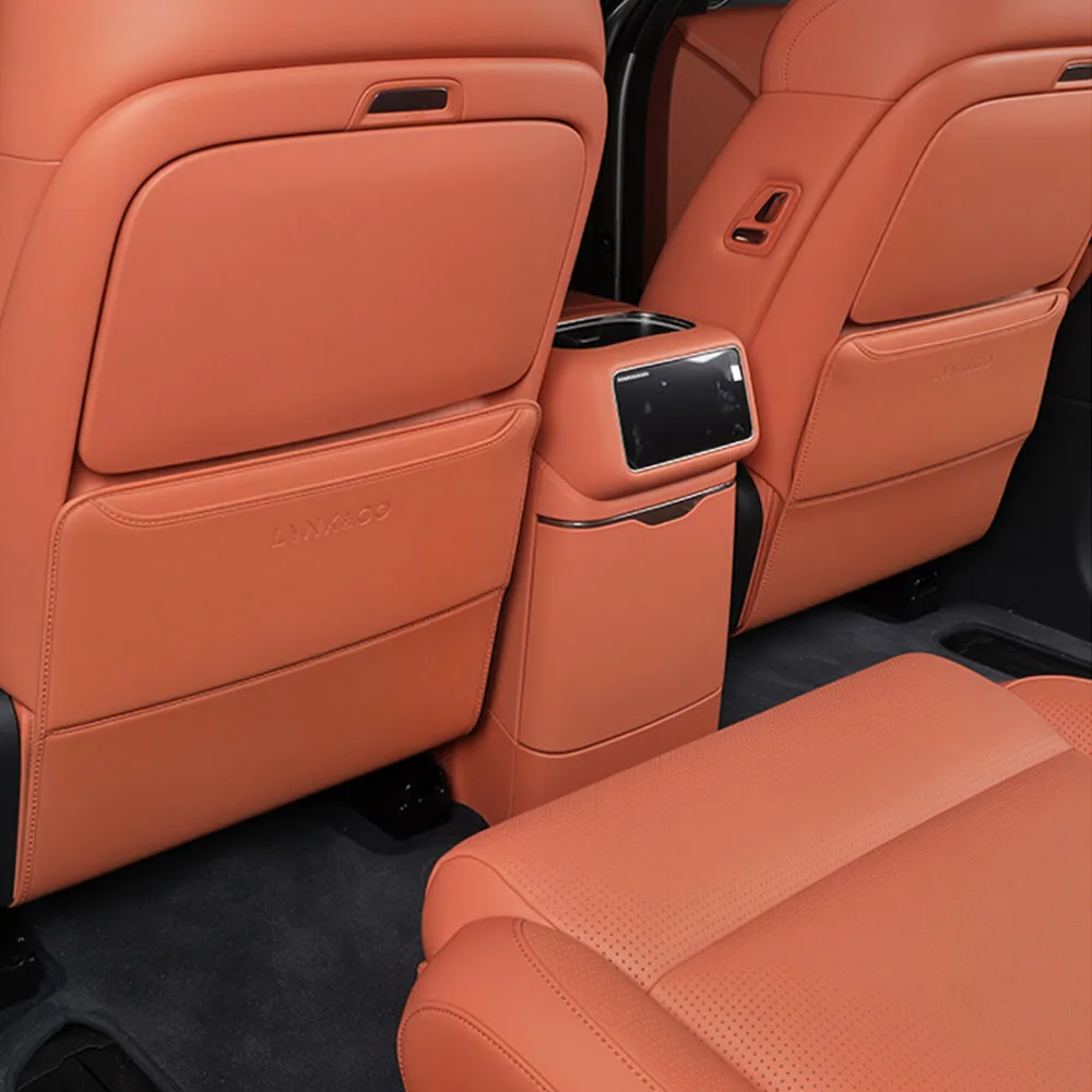 2 Pcs Seat Back Anti Kick Pad Car Modification Accessories For Lynk & Co 900 2025 2026 Original Color Leather Protective Pad