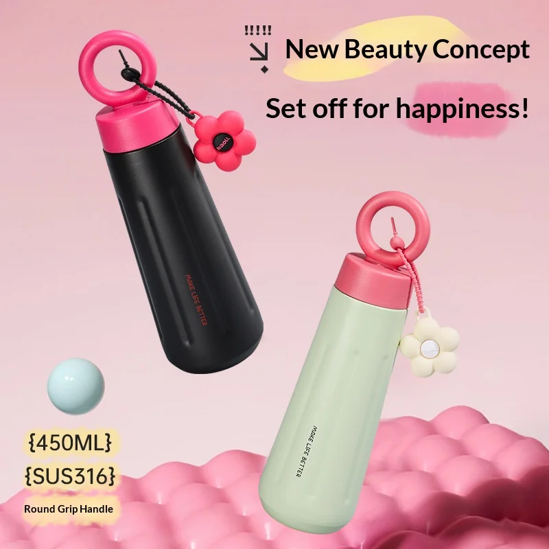 

is cute and portable with a handle, and is suitable for outdoor sports use.