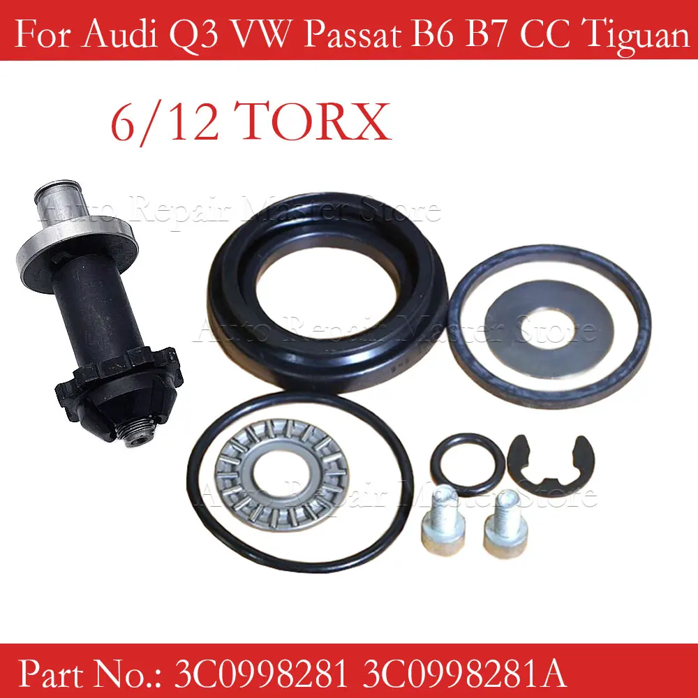 6/12 Torx 3C0998281 Rear Caliper Parking Brake Servo Motor Repair Kit ForAudi Q3 VW Passat B6 B7 CC Tiguan 3C0998281A 3C0998281B