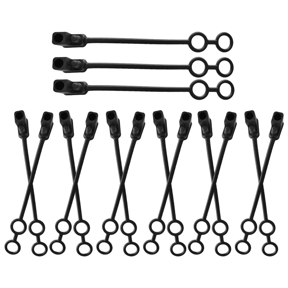

15pcs SAE Dustproof Cover Waterproof Plug Ends PVC Durable Replacement Caps Two Pin Plugs Outdoor Power Strip Weatherproof