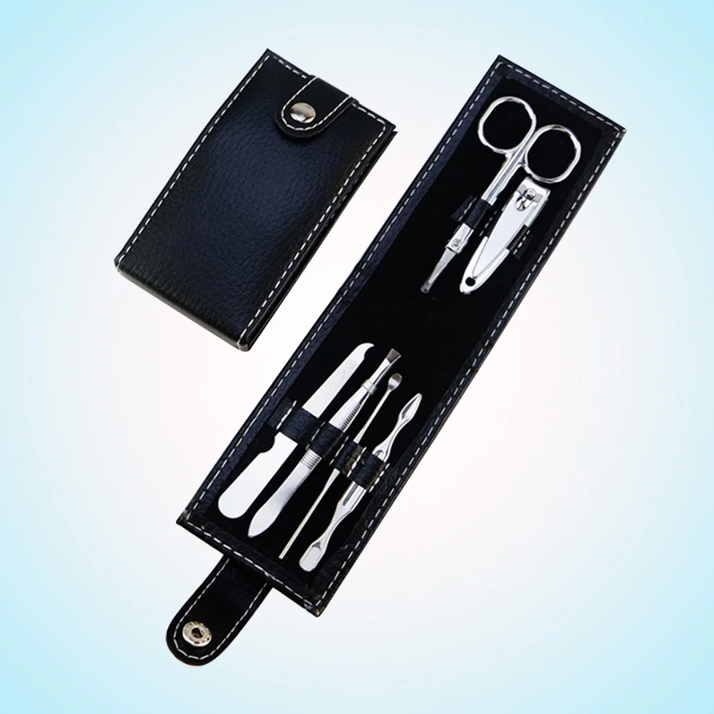 ชุดตัดเล็บ 6 ชิ้น ชุดอุปกรณ์ทำเล็บโลหะ ที่ตัดเล็บ ตะไบเล็บ ชุดดูแลเล็บมือและเล็บเท้า ออกแบบตามหลักสรีรศาสตร์