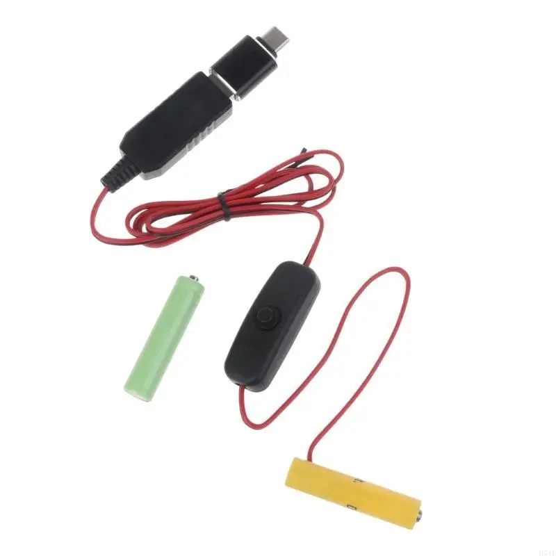 

H7JF LR03 Battery Eliminators Cable Cord with Switches for 3V Piano Remote Toy Keyboards
