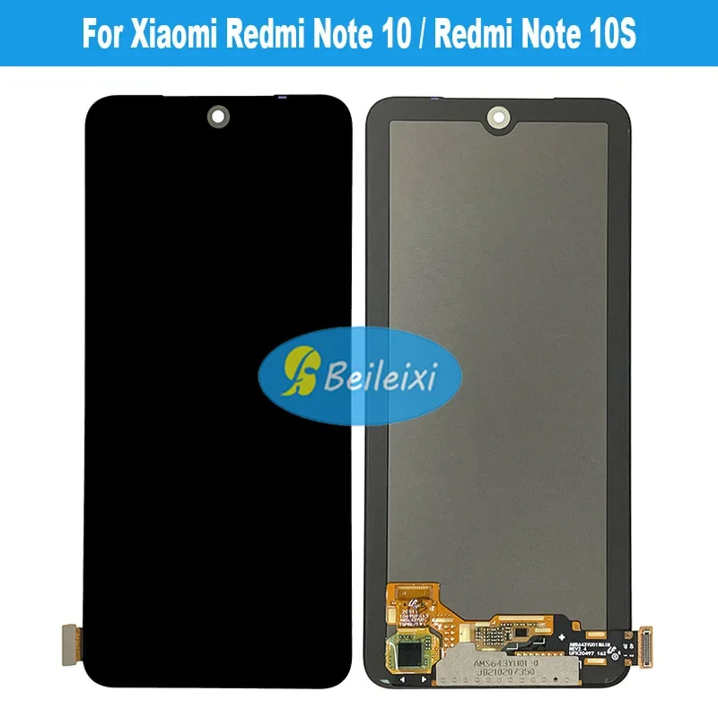 For Xiaomi Redmi Note 10 4G M2101K7AI M2101K7AG LCD Display Touch Screen Digitizer Assembly For Note 10S M2101K7BG M2101K7BNY