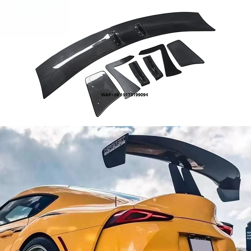 

For Supra GR MK5 MKV A90 A91 Carbon Fiber Vol Style Swan Neck Wing Rear Spoiler Aerodynamic Performance Kit
