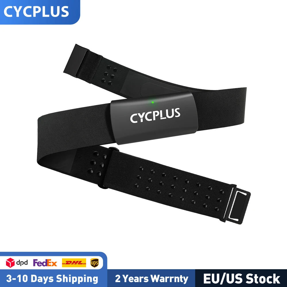 CYCPLUS H2 Heart Rate Monitor Chest Strap BLE ANT+ Heart Rate Monitor Chest Sensor with 500h Battery, IPX7 Waterproof