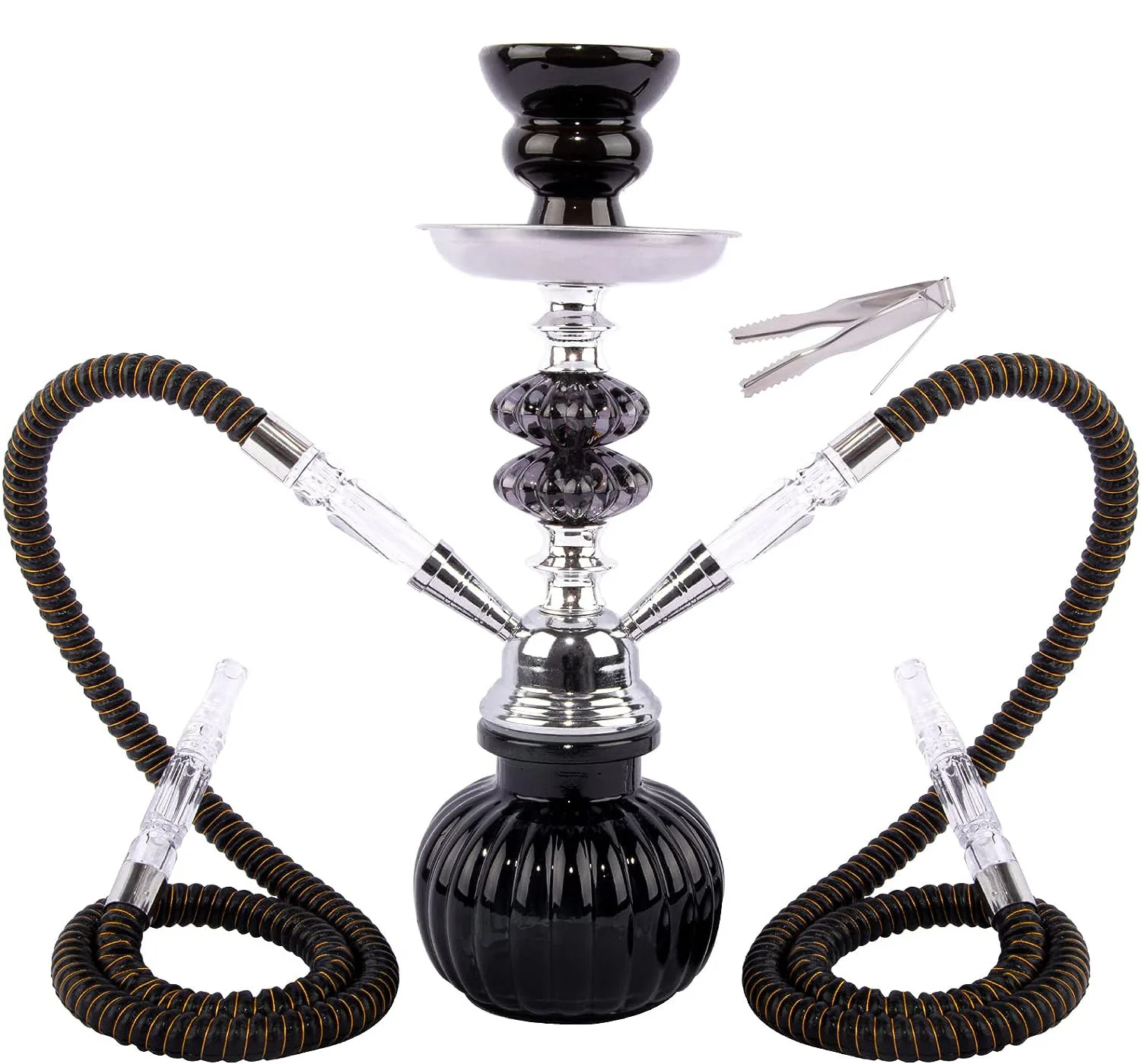 Hot Selling Hookah Shisha Small Double Pipe Tubes Hookah Shisha Bottle For Bar Home Full Set  Arabic Hookah