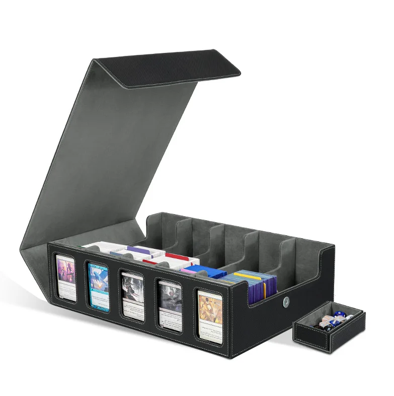 

Card Storage Box 3900+ TCG Deck Box , 5 Row Commander Trading Card Cases with Display Windows, Fits for CCG/TCG/Magic Cards